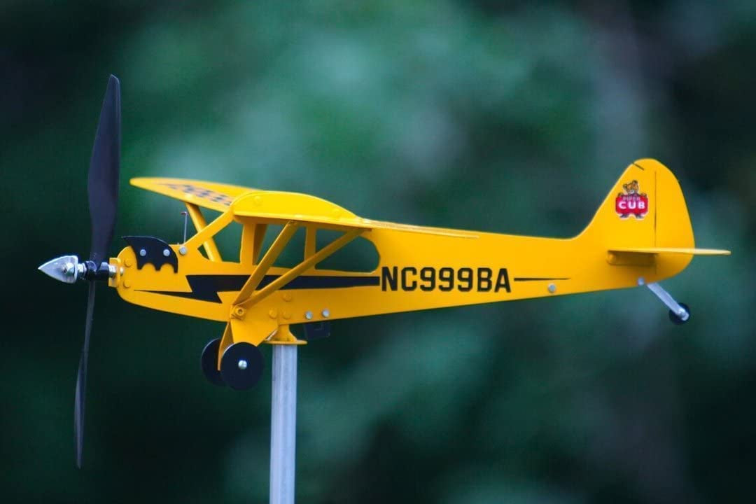 Thyggzjbs Piper J3 Cub Airplane Weathervane