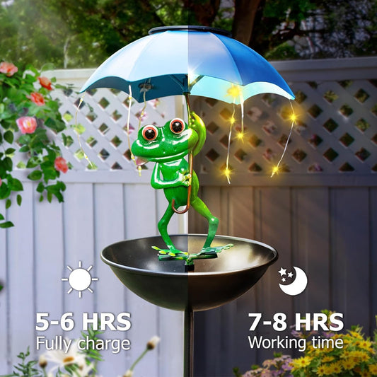 🐸✨ Magical frog decoration with night light – weatherproof & cute!