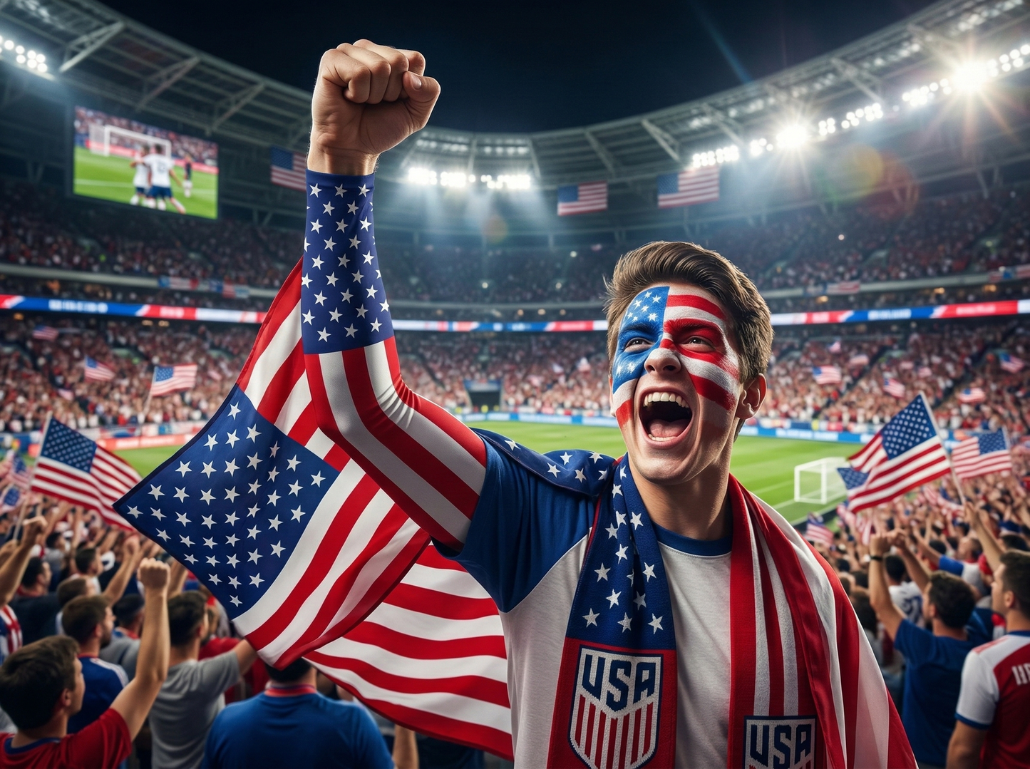 📣 Game Day Cheering Banner - USA 2026 World Cup 🏟️🇺🇸