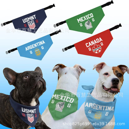 🐕2026 World Cup Pet Bandana & Scarf | Patriotic Dog Apparel