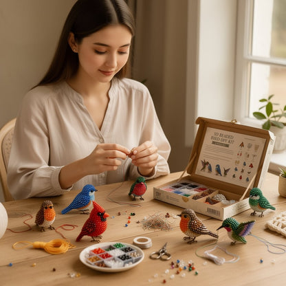 🧵✨ Creative Beaded Mini World 3D DIY Kit Collection 🐦