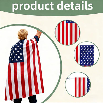 ⚽ 2026 World Cup Fan Flag Cape - Wearable Country Supporters Flag 🇺🇸🇨🇦🇲🇽