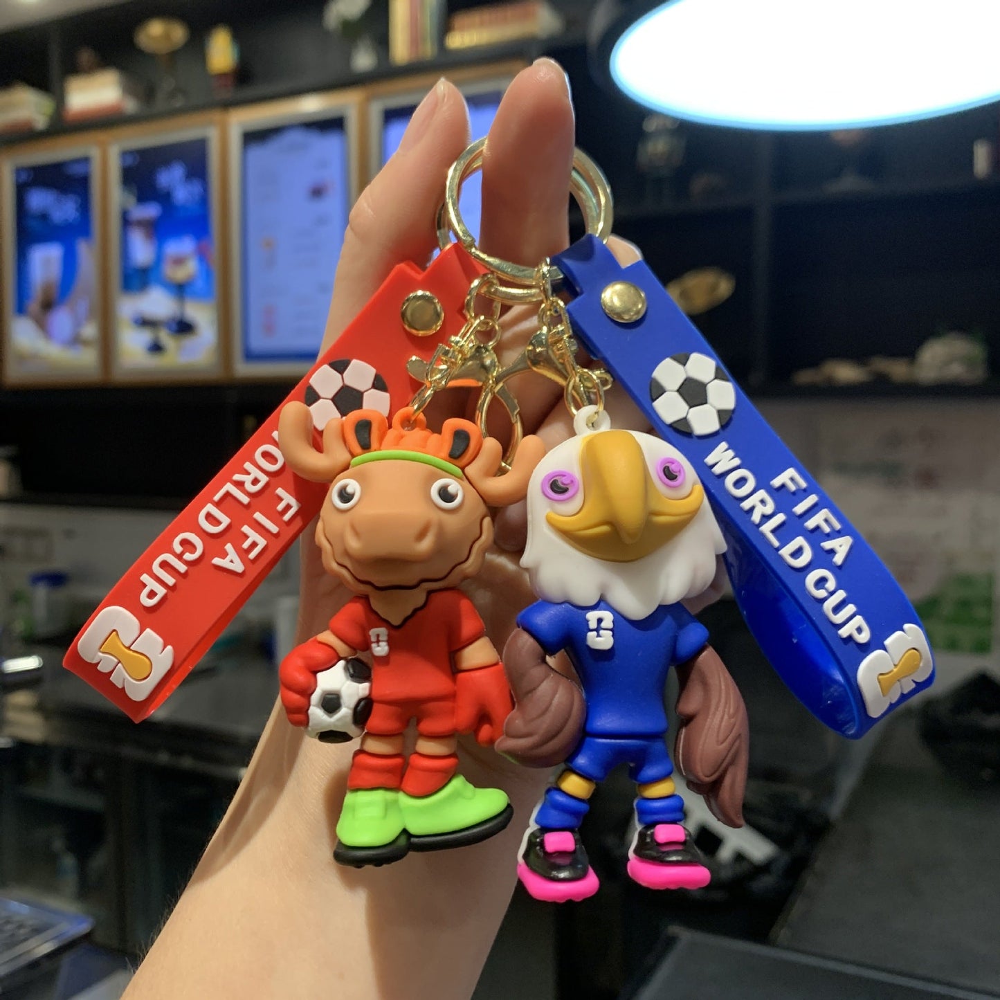 USA-Canada-Mexico World Cup Leopard🐆 Eagle🦅 & Deer🦌 | Mascot Keychain