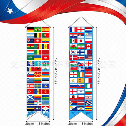 ⚽ World Flags Front Door Signs 🎉 Ultimate Soccer Tournament Banners & Watch Party Decorations 🍻
