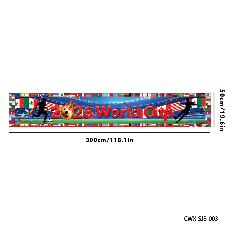 ⚽ 2026 World Cup Watch Party Banner & Backdrop | Customizable Soccer Decor 🎊