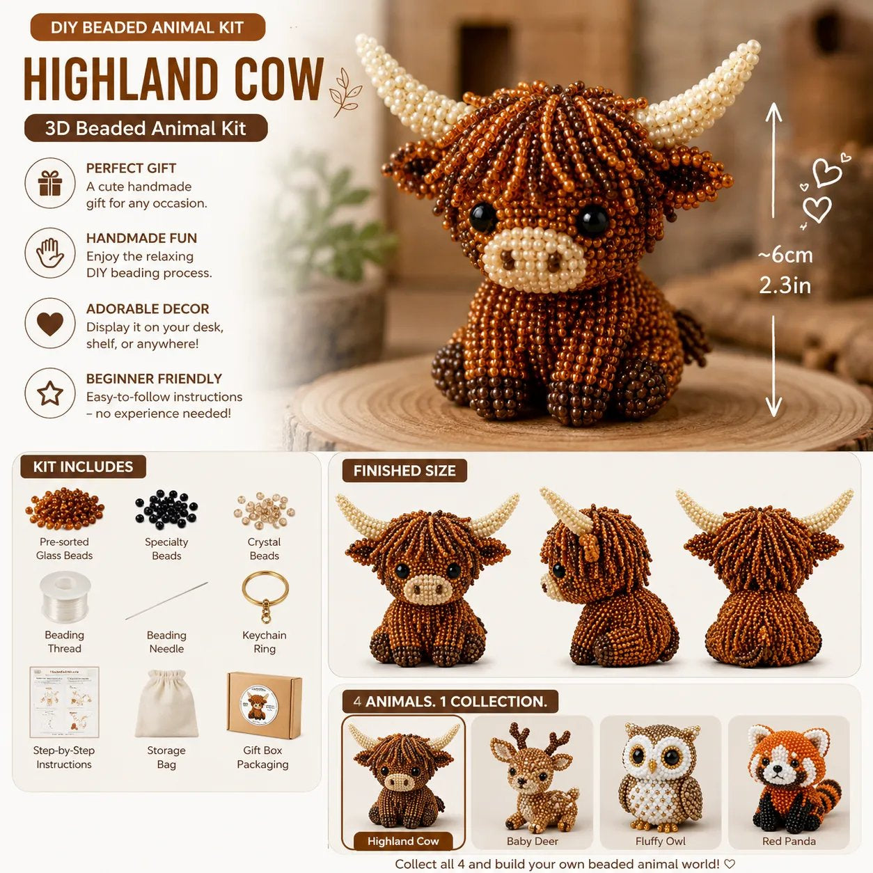 🧵✨ Creative Beaded Mini World 3D DIY Kit Collection 🐦