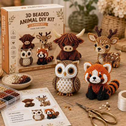 🧵✨ Creative Beaded Mini World 3D DIY Kit Collection 🐦