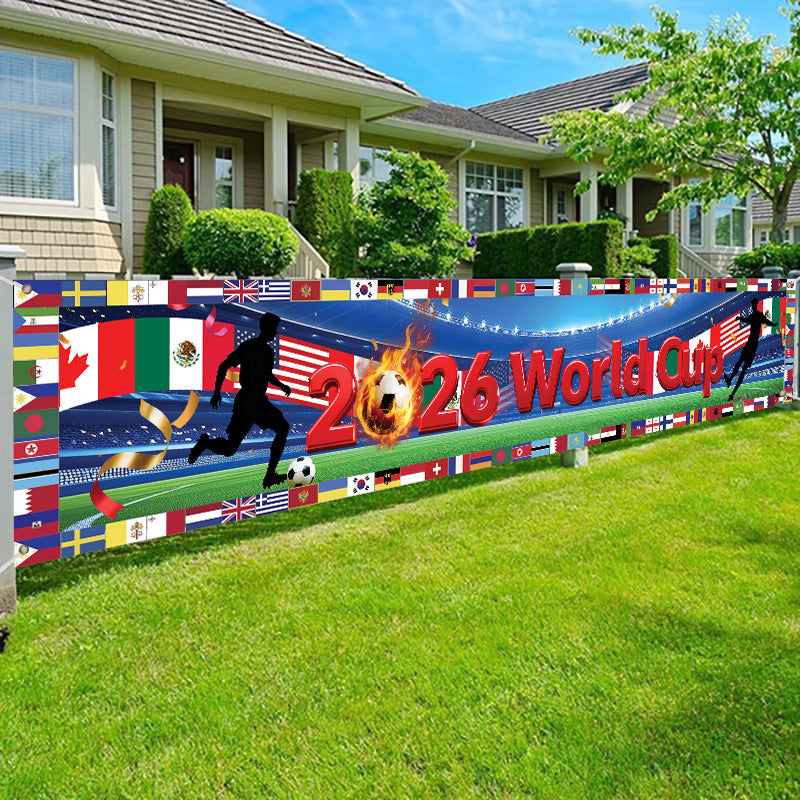 ⚽ 2026 World Cup Watch Party Banner & Backdrop | Customizable Soccer Decor 🎊