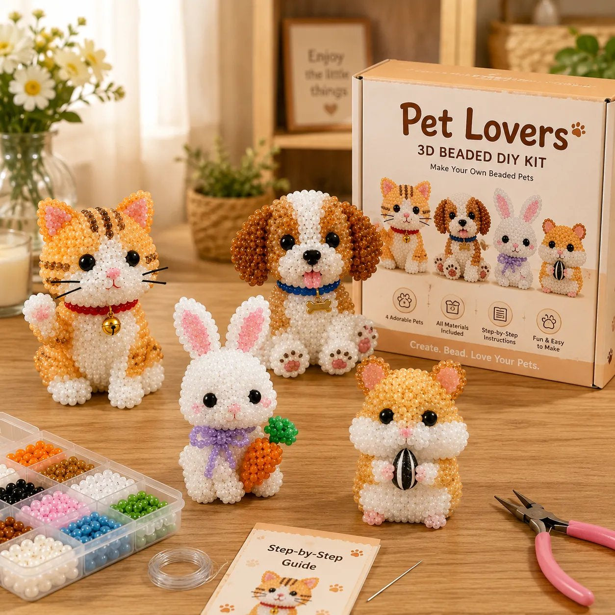 🧵✨ Creative Beaded Mini World 3D DIY Kit Collection 🐦