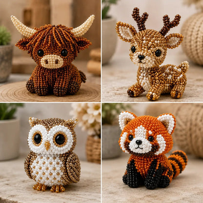 🧵✨ Creative Beaded Mini World 3D DIY Kit Collection 🐦