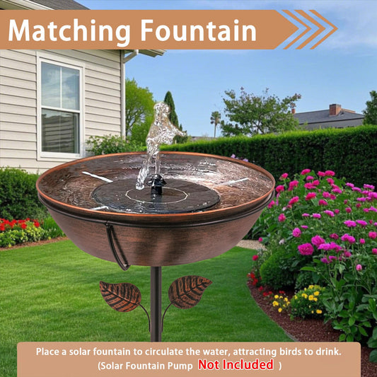 3" Deep Metal Bird Bath  Removable 13" Dia Bowl