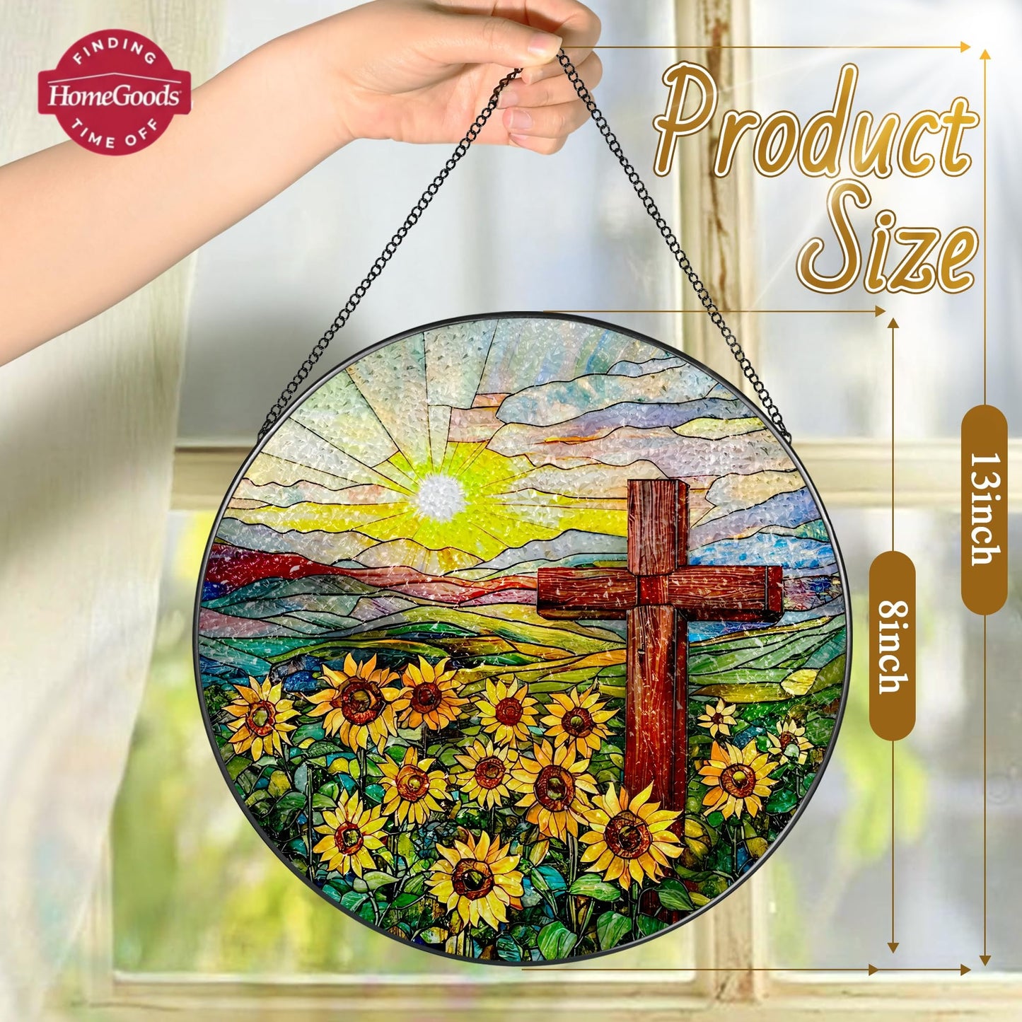 Divine Light: Blessed Virgin Mary Stained-Glass Suncatcher 🌅