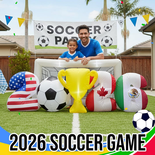 ⚽ 7FT Giant 2026 Soccer Ball Inflatable with LEDs | Ultimate Outdoor Yard Decor 🏟️