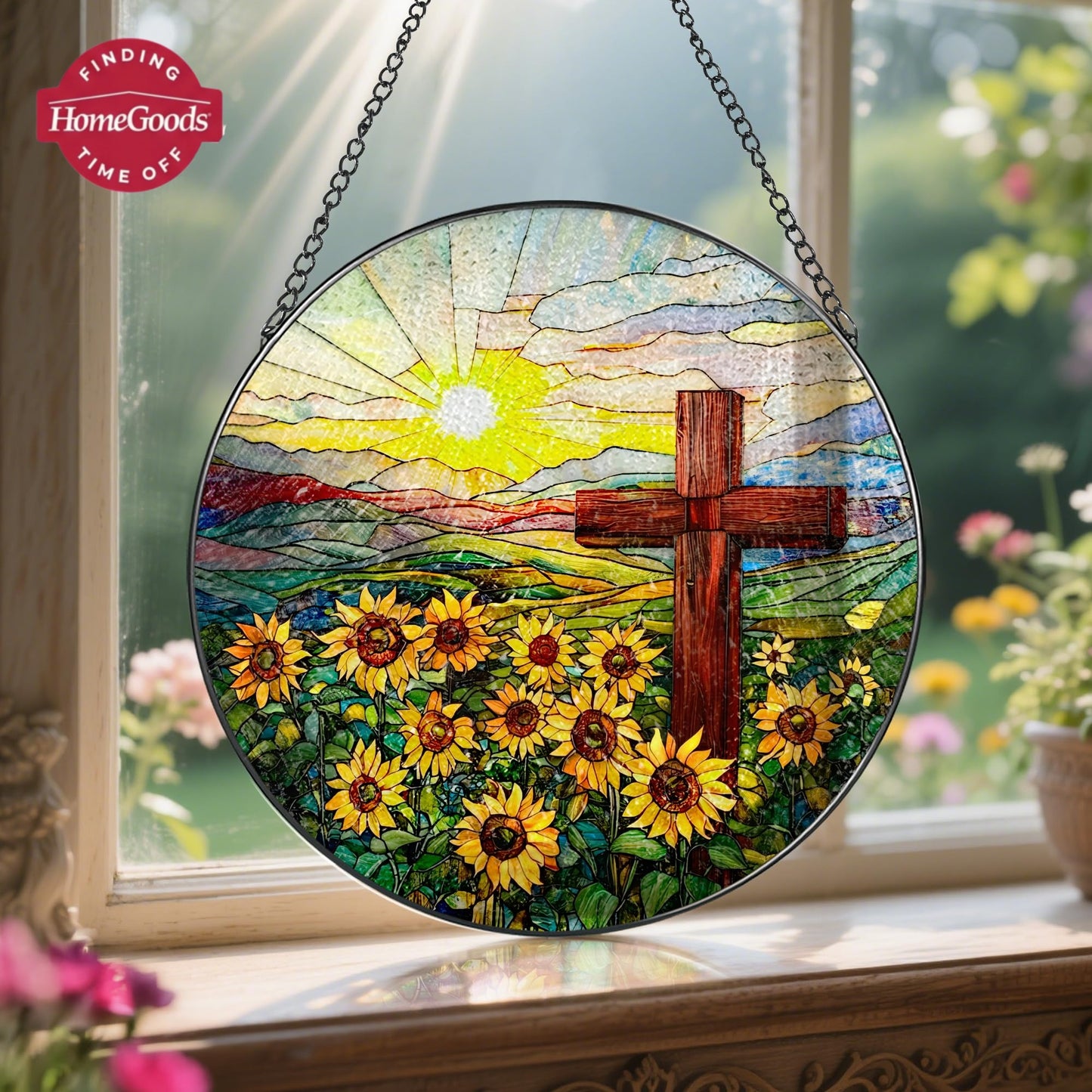 Divine Light: Blessed Virgin Mary Stained-Glass Suncatcher 🌅