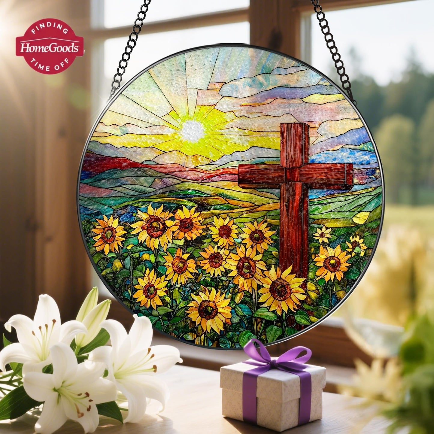 Divine Light: Blessed Virgin Mary Stained-Glass Suncatcher 🌅