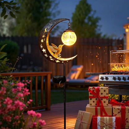 🌟Limited-time offer - 50% off🌟Hummingbird Moon Solar Garden Stake Light🌙✨