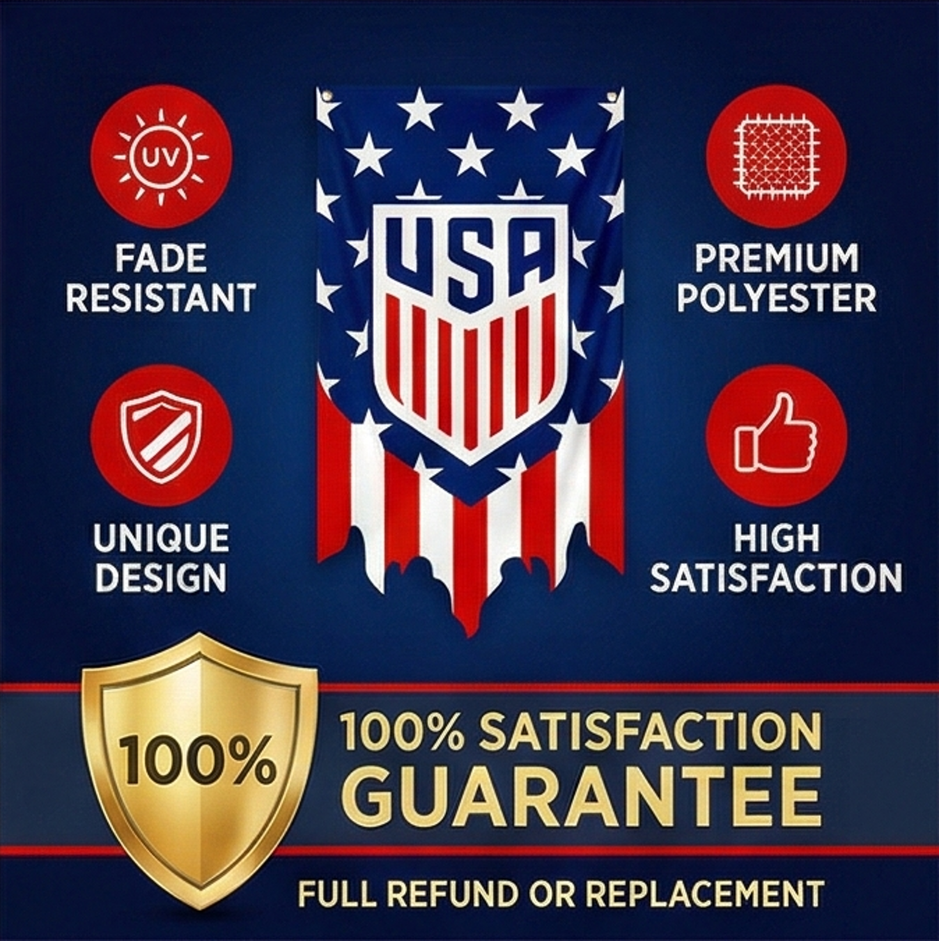 🚩 USA 2026 World Cup Fan Cape / Support Flag 🦅⚽