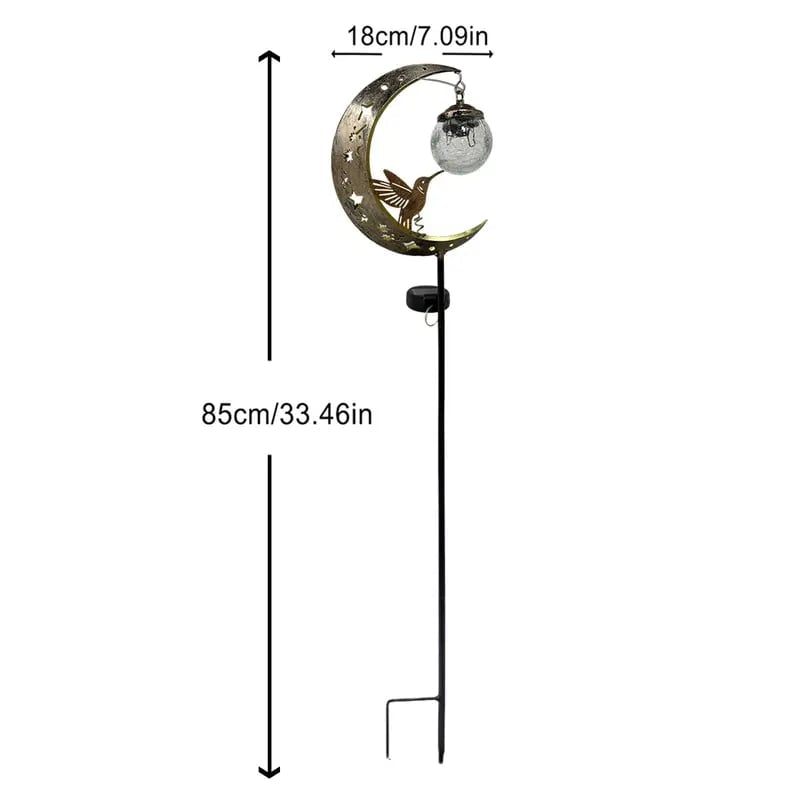🌟Limited-time offer - 50% off🌟Hummingbird Moon Solar Garden Stake Light🌙✨