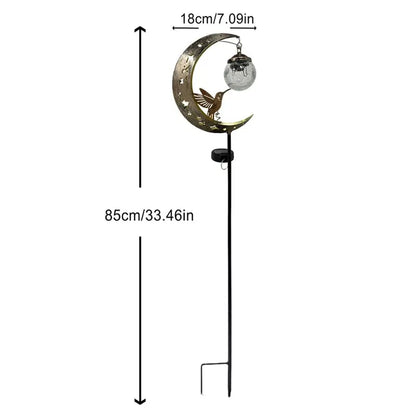 🌟Limited-time offer - 50% off🌟Hummingbird Moon Solar Garden Stake Light🌙✨