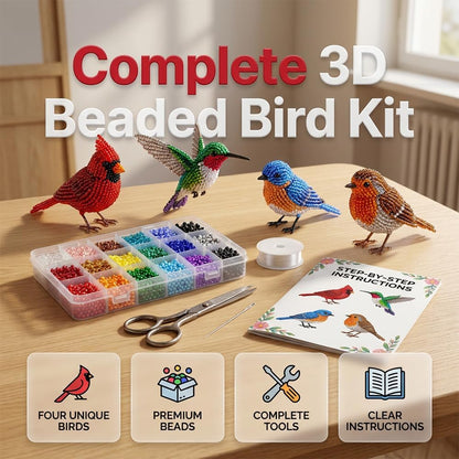 🧵✨ Creative Beaded Mini World 3D DIY Kit Collection 🐦