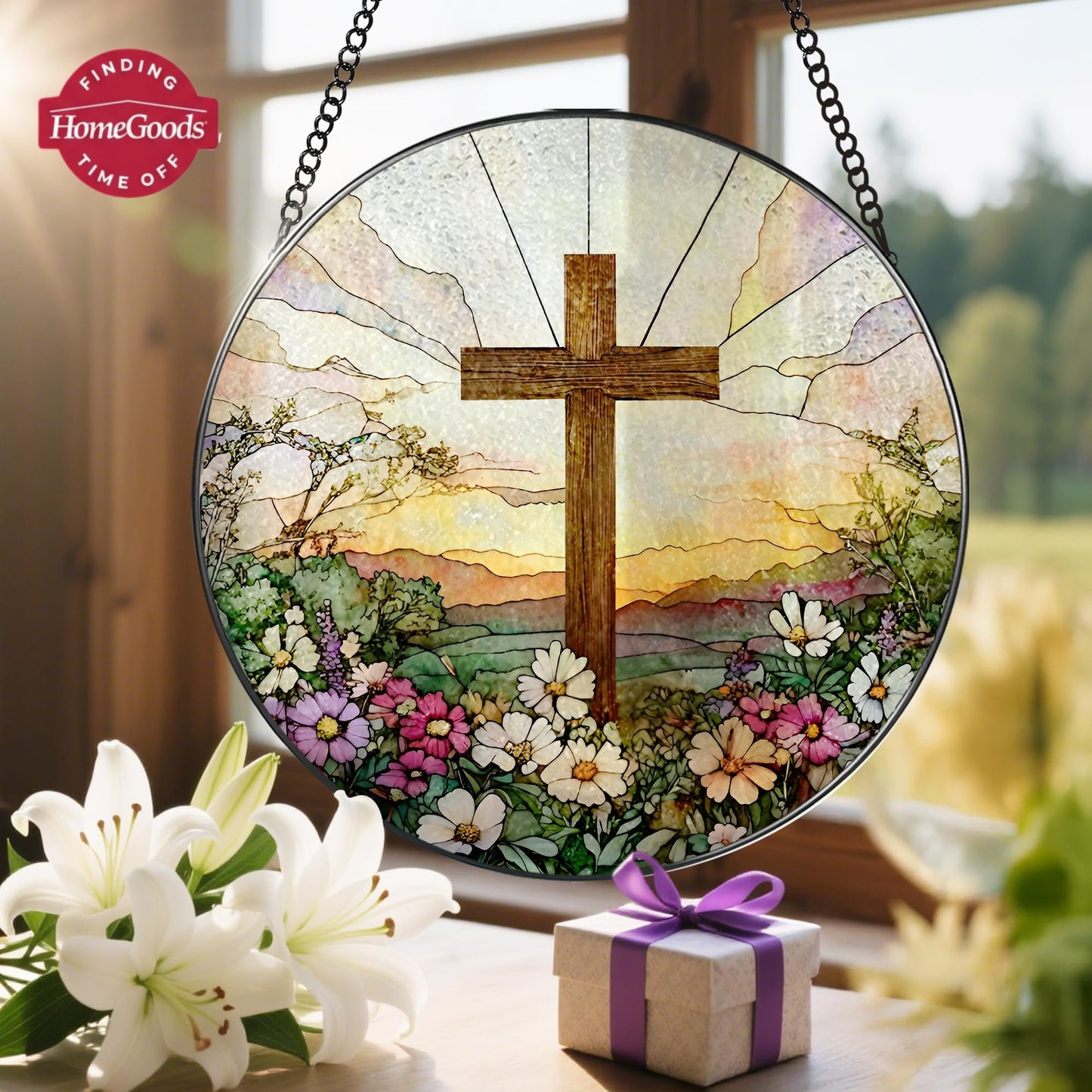 Divine Light: Blessed Virgin Mary Stained-Glass Suncatcher 🌅