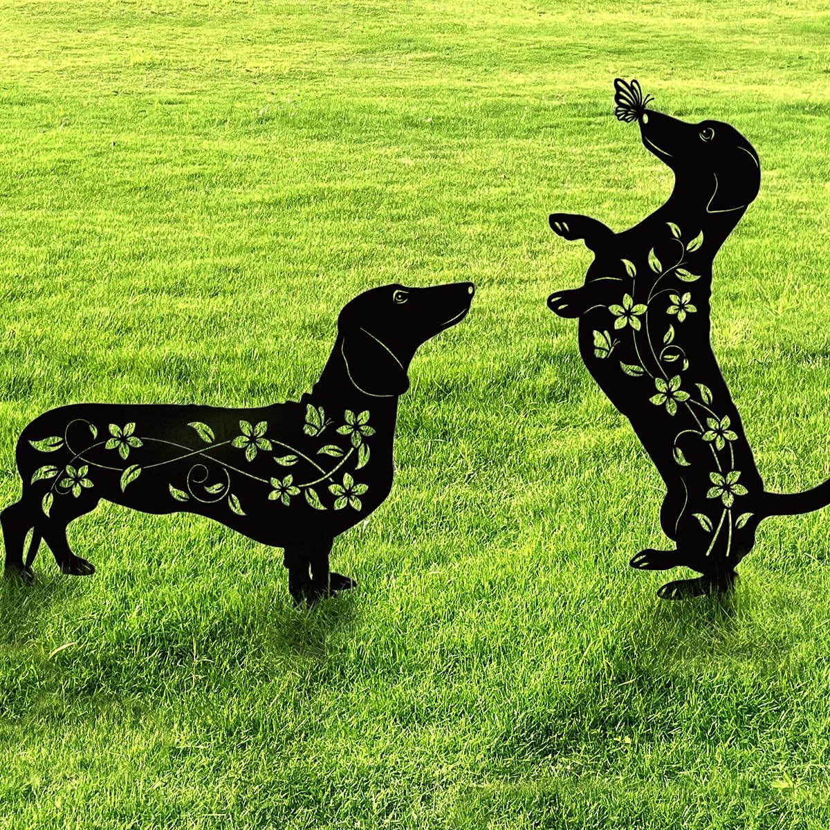 Dachshund Garden Patch - High-Quality Thick Metal Plating with Rust-Proof Layer