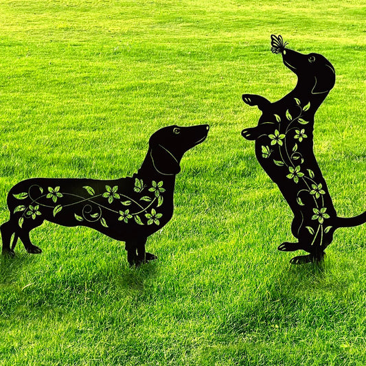 Dachshund Garden Patch - High-Quality Thick Metal Plating with Rust-Proof Layer