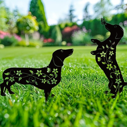 Dachshund Garden Patch - High-Quality Thick Metal Plating with Rust-Proof Layer