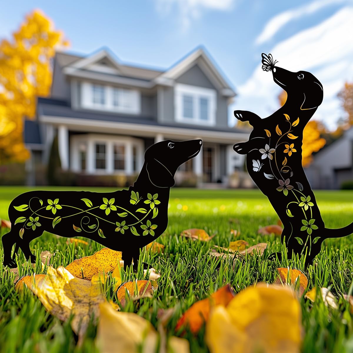 Dachshund Garden Patch - High-Quality Thick Metal Plating with Rust-Proof Layer