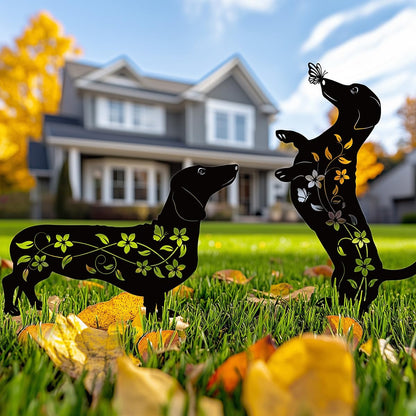 Dachshund Garden Patch - High-Quality Thick Metal Plating with Rust-Proof Layer