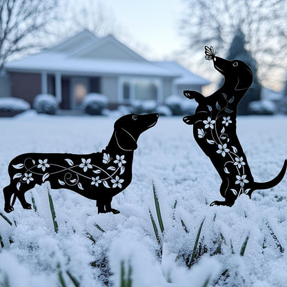 Dachshund Garden Patch - High-Quality Thick Metal Plating with Rust-Proof Layer