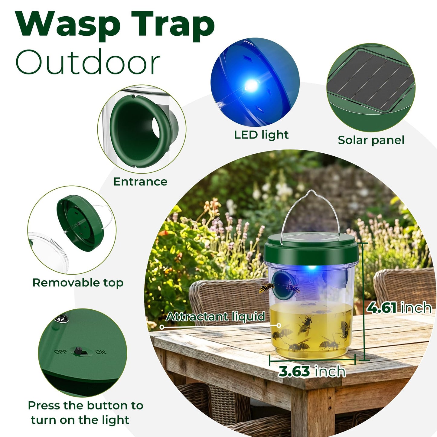 2026 New Upgrade Wasp & Hornet Trap Yellow Jacket Catcher