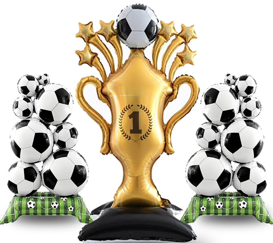 🏆 Giant 2026 Soccer Foil Balloon Sets | World Cup Trophy & Mascot Party Decor ⚽
