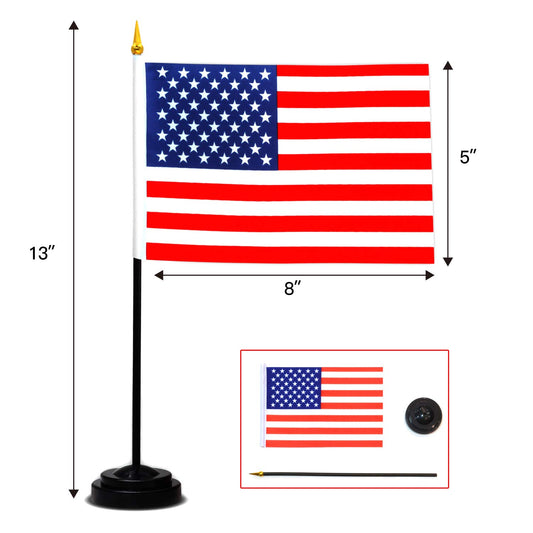 🚩 2026 World Cup Mini Desk Flag Set (Y-Stand) | Fan Office Decor 🖥️⚽