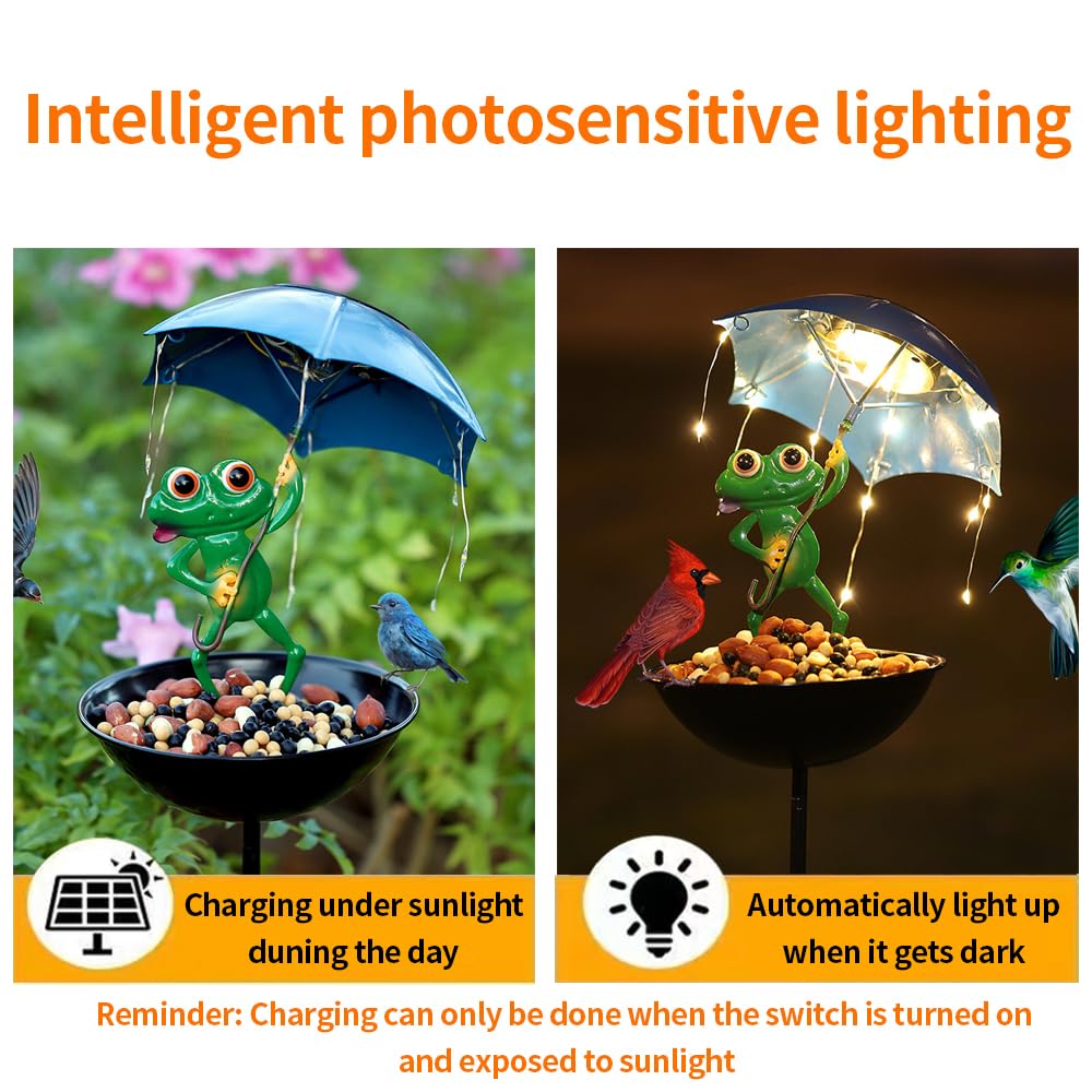 🐸✨ Magical frog decoration with night light – weatherproof & cute!