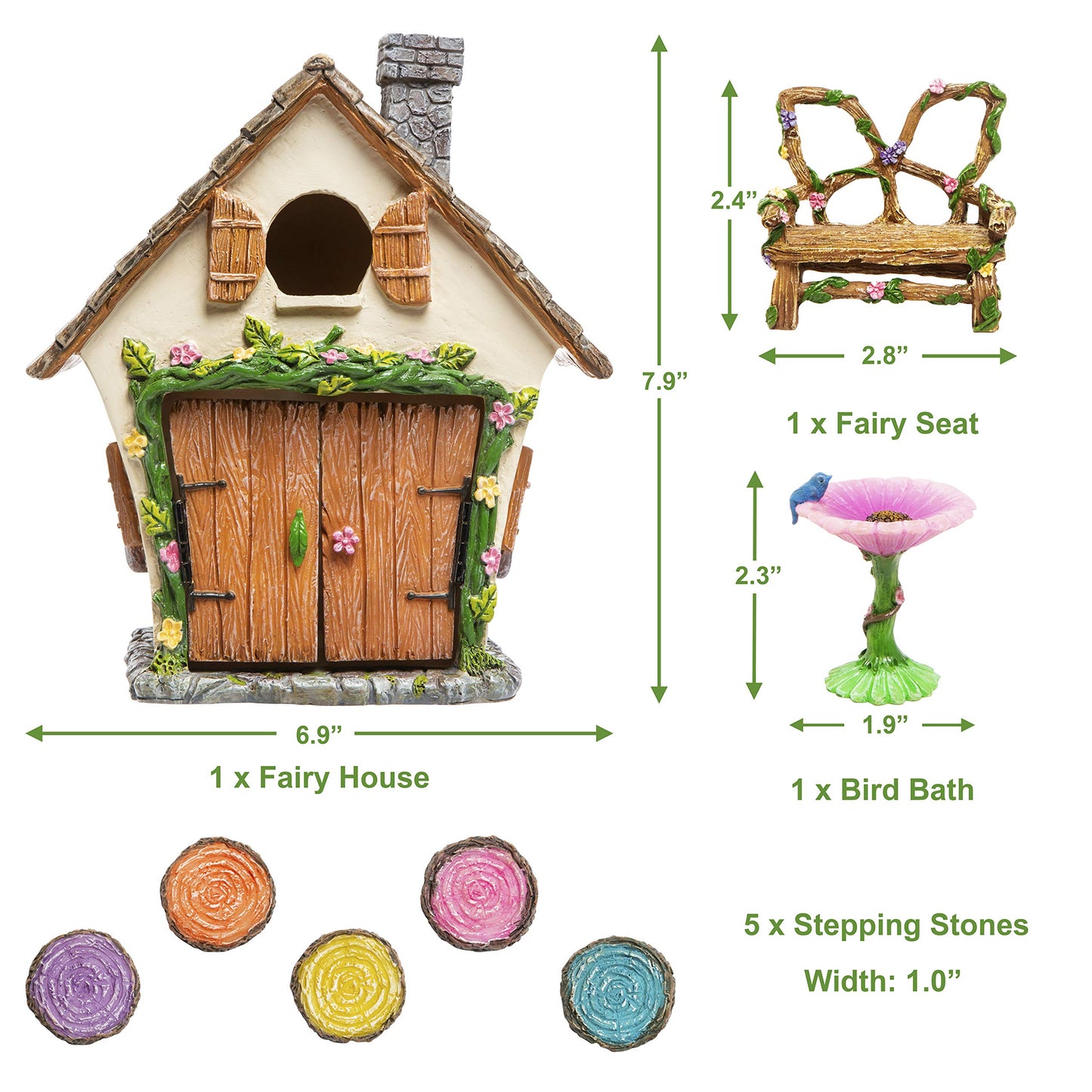 Meadow & Oak Fairy Garden House Kit
