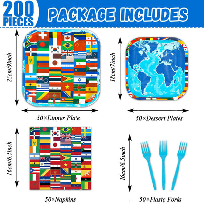🍽️ 48-Pack 2026 World Cup International Flag Paper Plates | Heavy Duty Party Dinnerware 🍔