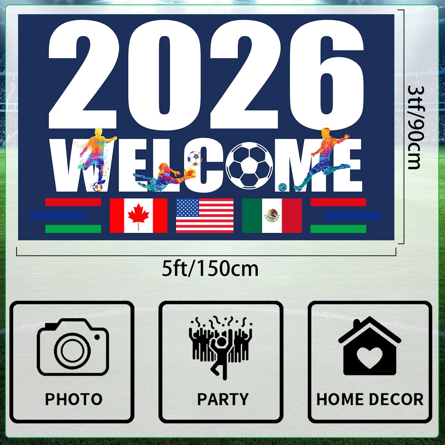 🇺🇸 2026 World Cup USA Supporters Garden Flag | Double-Sided Soccer Yard Decor ⚽🏆