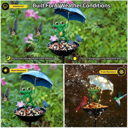 🐸✨ Magical frog decoration with night light – weatherproof & cute!