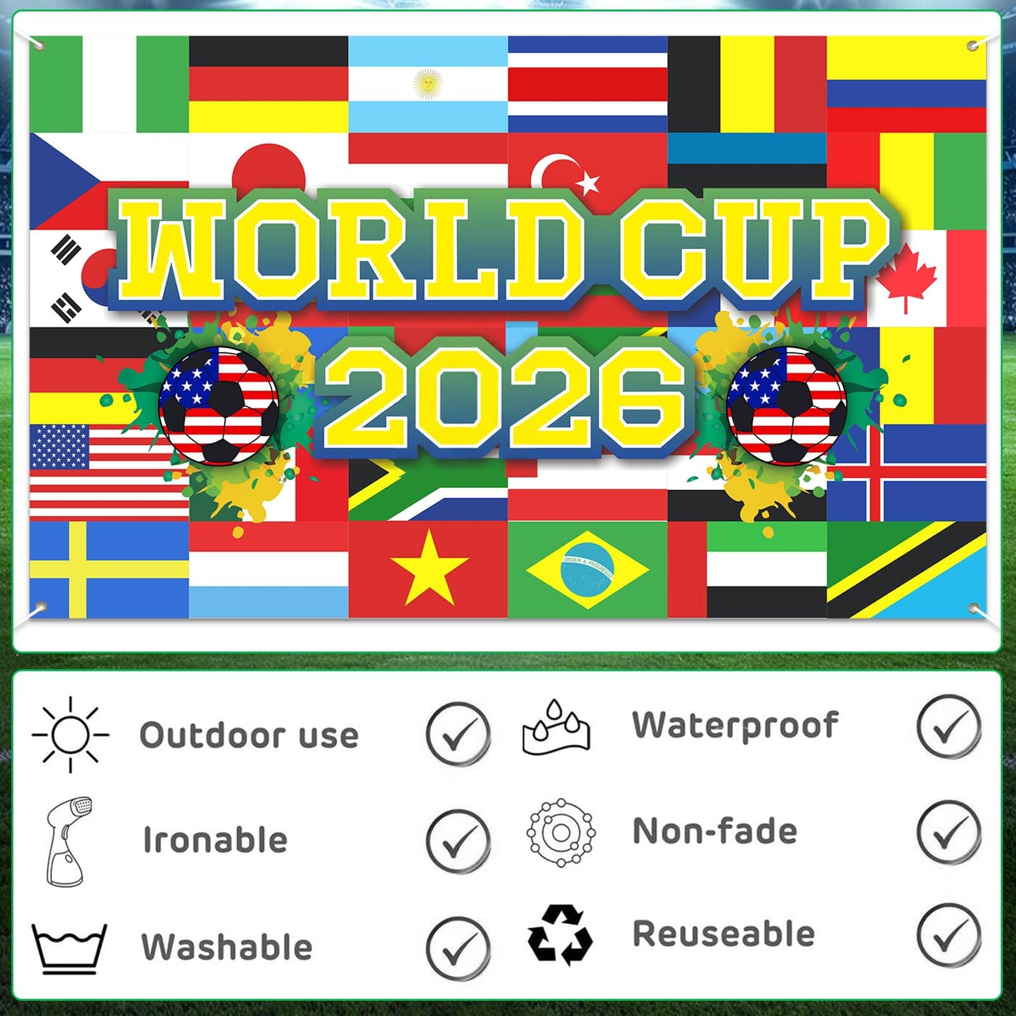 🎉2026 World Cup Photo Booth Backdrop | Ultimate Watch Party Photography Background ⚽