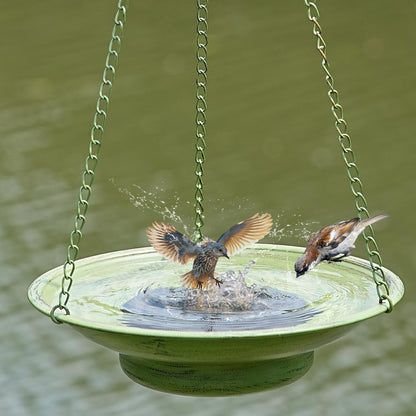 Solar Fountain Hanging Bird Bath, Metal Bird Bath Bubbler
