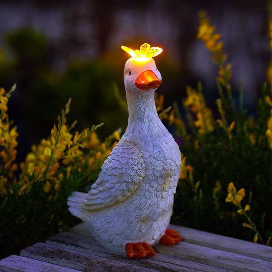 The Artisan “Solar Pup & Butterfly” Garden Sculpture☀️🎁