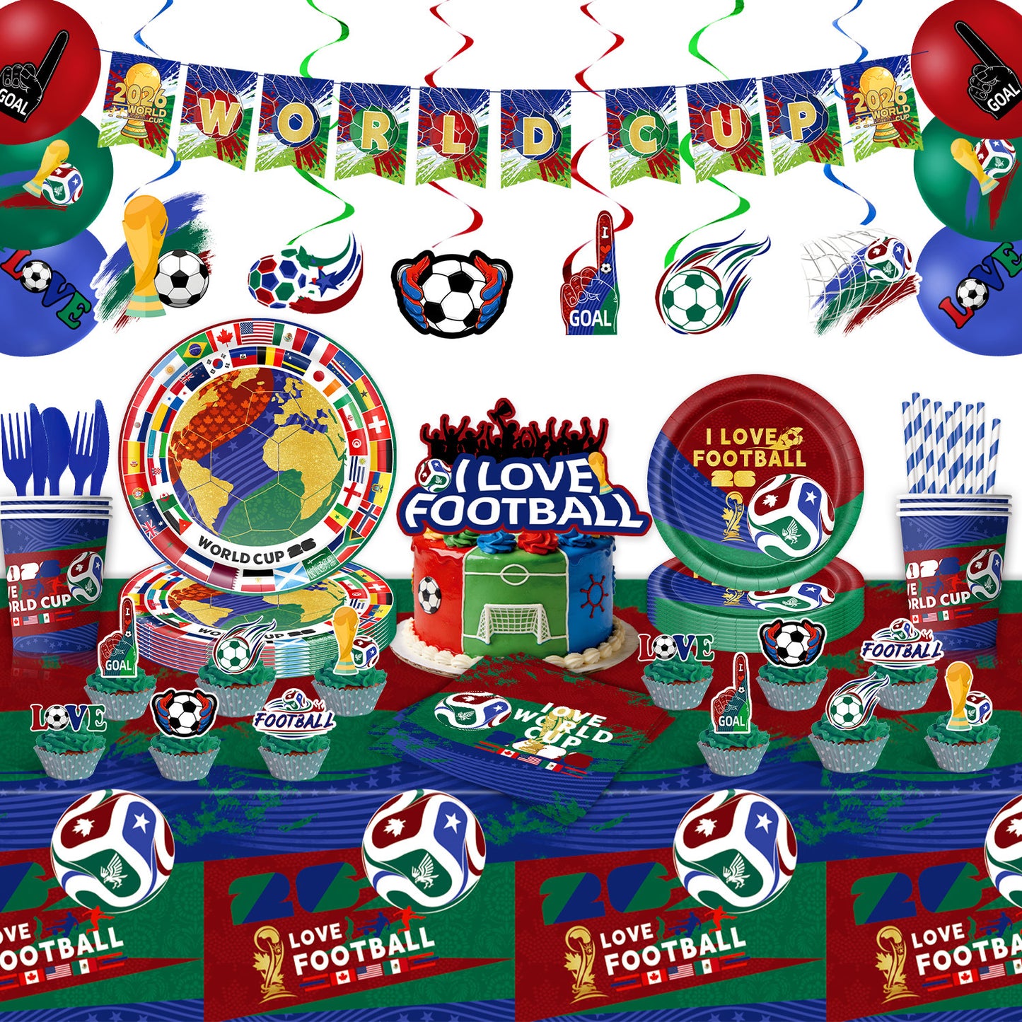 ⚽ Ultimate 2026 World Cup Party Decoration Kits | All-in-One Soccer Celebration Sets 🏆