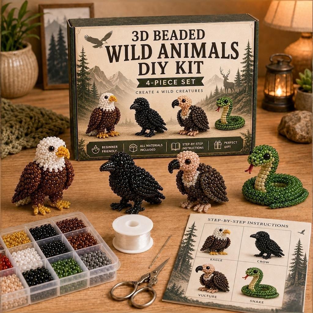 🧵✨ Creative Beaded Mini World 3D DIY Kit Collection 🐦