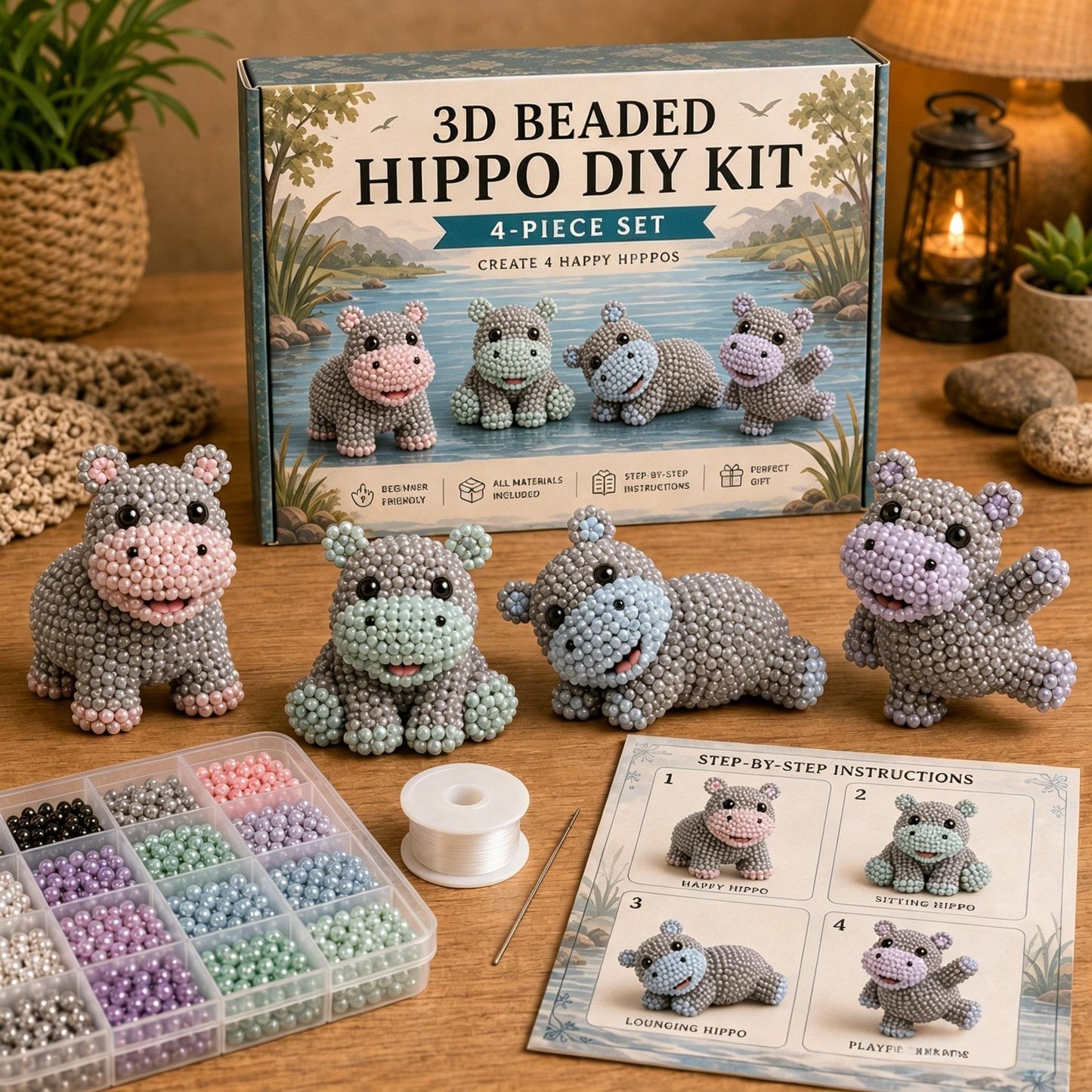 🧵✨ Creative Beaded Mini World 3D DIY Kit Collection 🐦