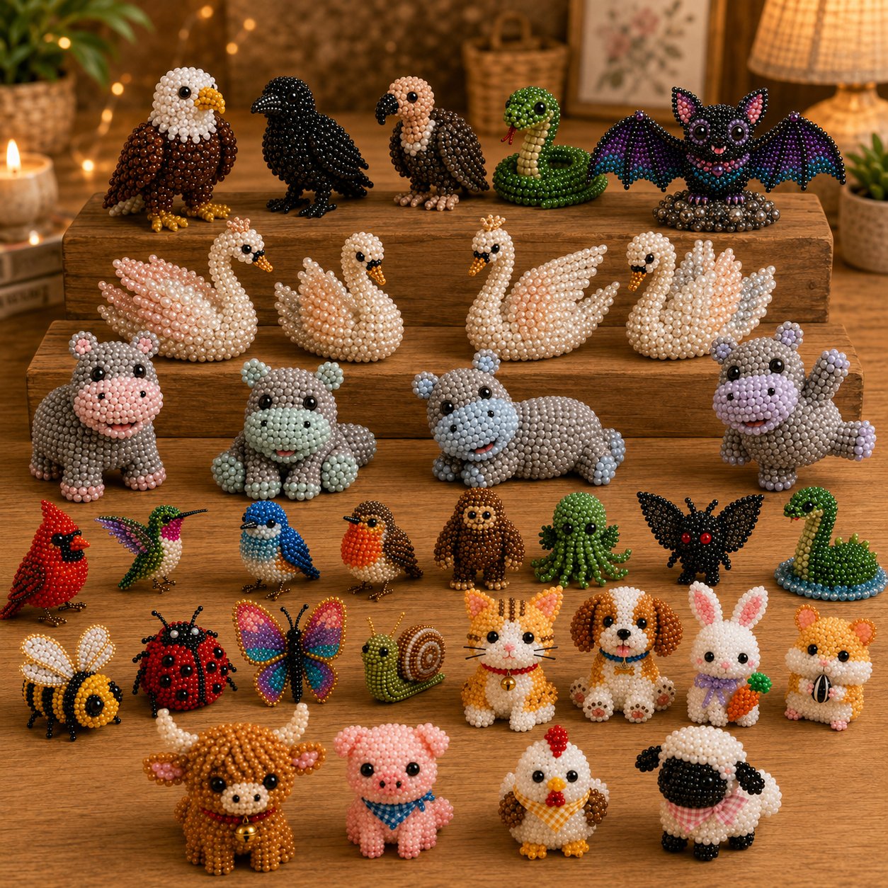 🧵✨ Creative Beaded Mini World 3D DIY Kit Collection 🐦