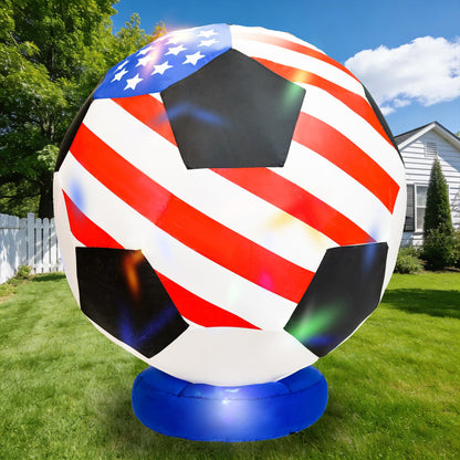 ⚽ Giant Inflatable Soccer Ball Yard Decoration with LEDs | 2026 Watch Party Prop 🏟️