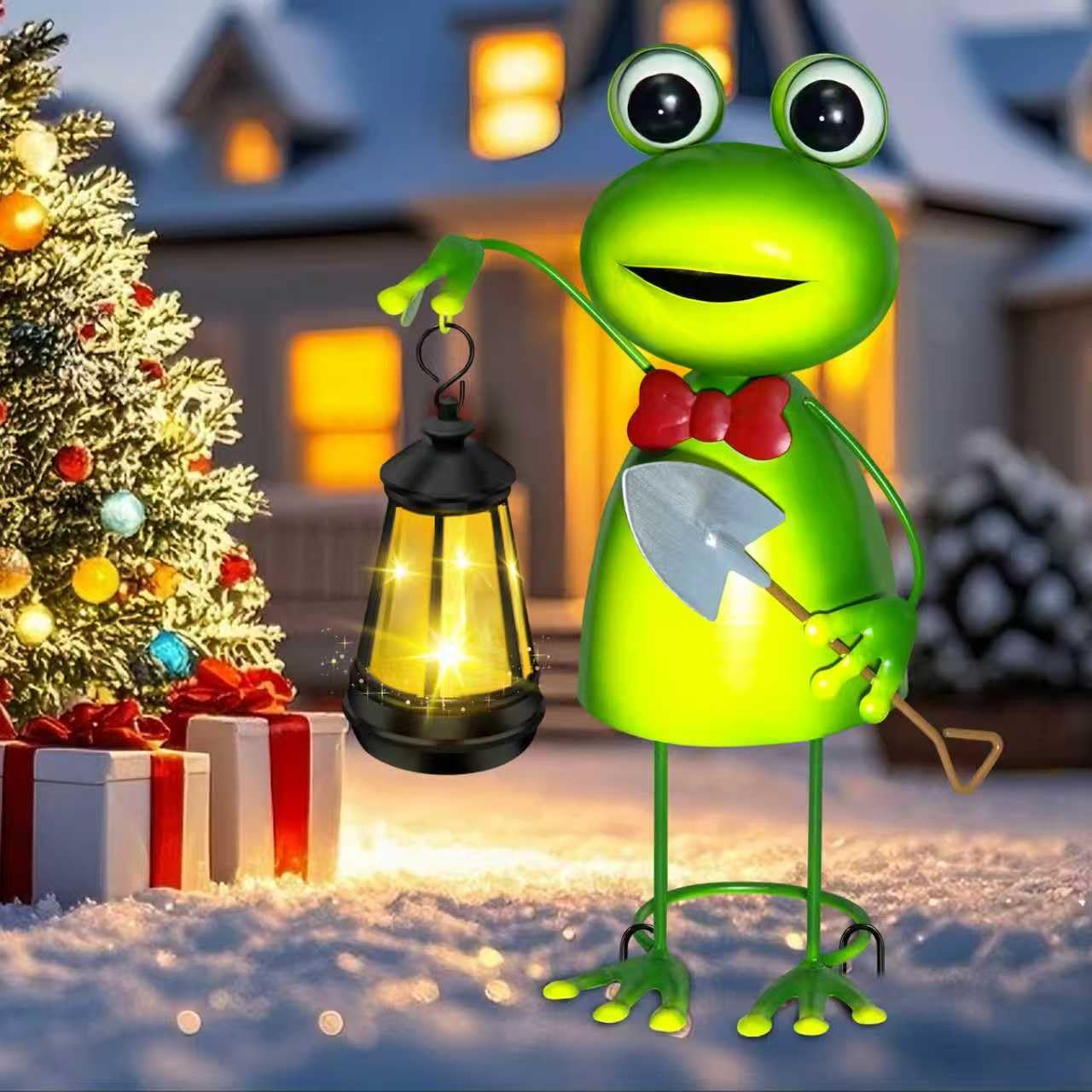 🐸Solar Garden Lights Frog Statue✨