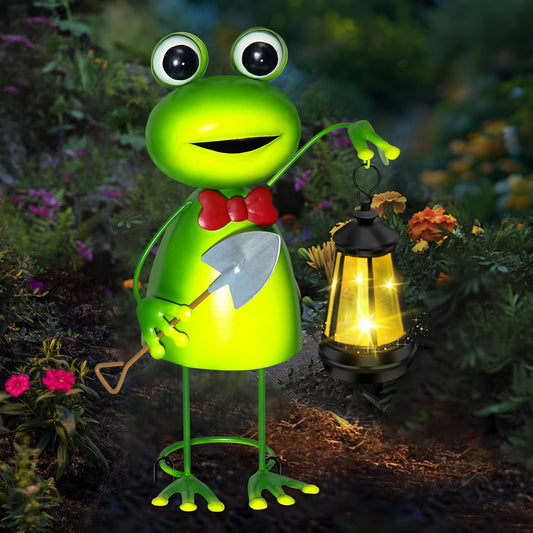 🐸Solar Garden Lights Frog Statue✨