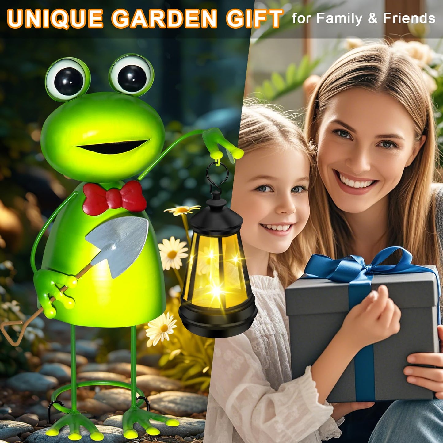 🐸Solar Garden Lights Frog Statue✨